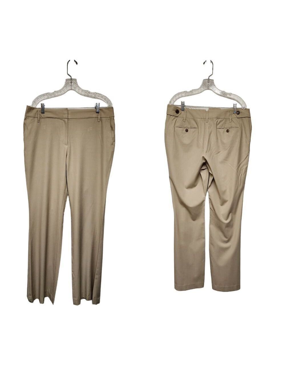 Ann Taylor Loft Wide Leg Dress Pants Khaki Size 12